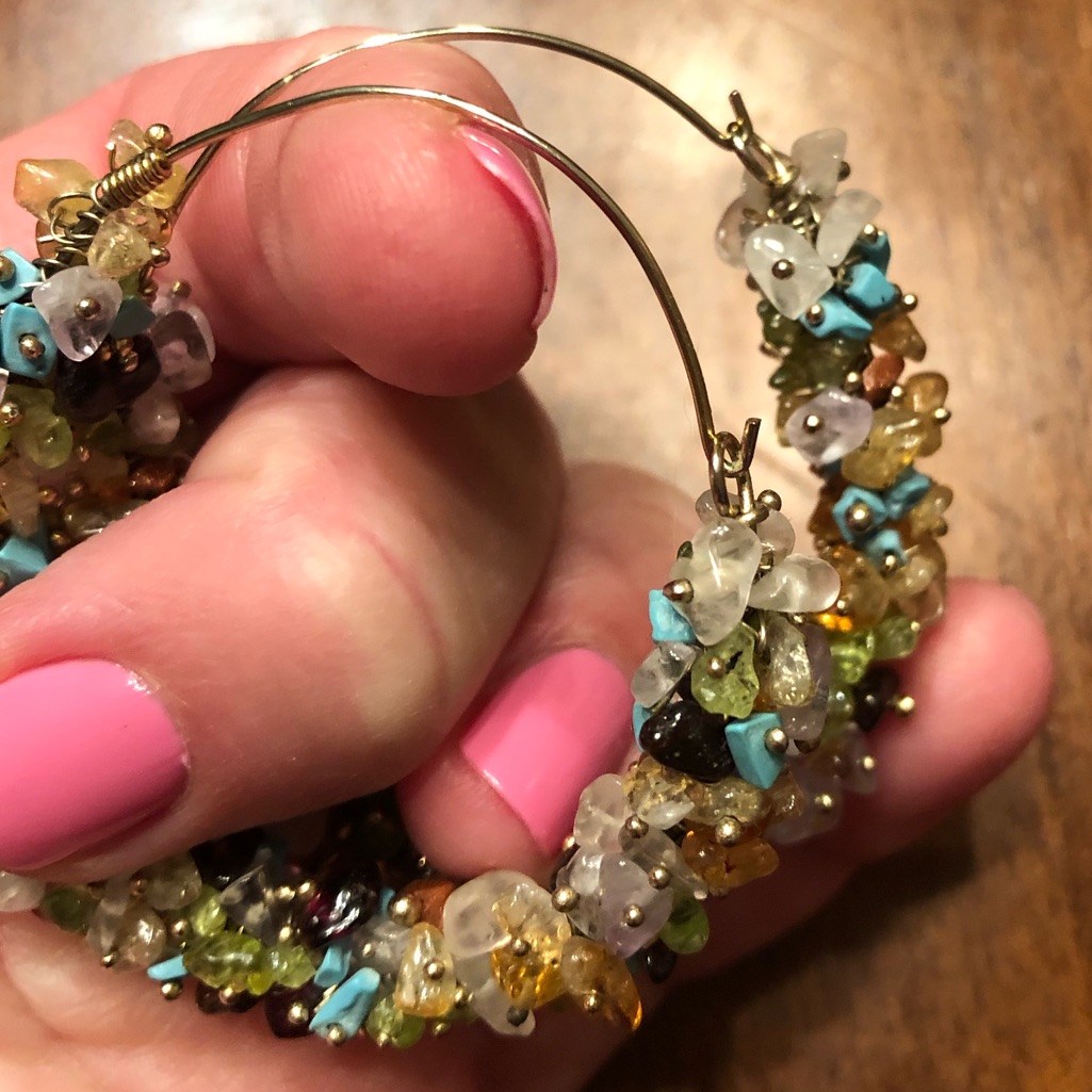 Fun Beaded Hoops!
